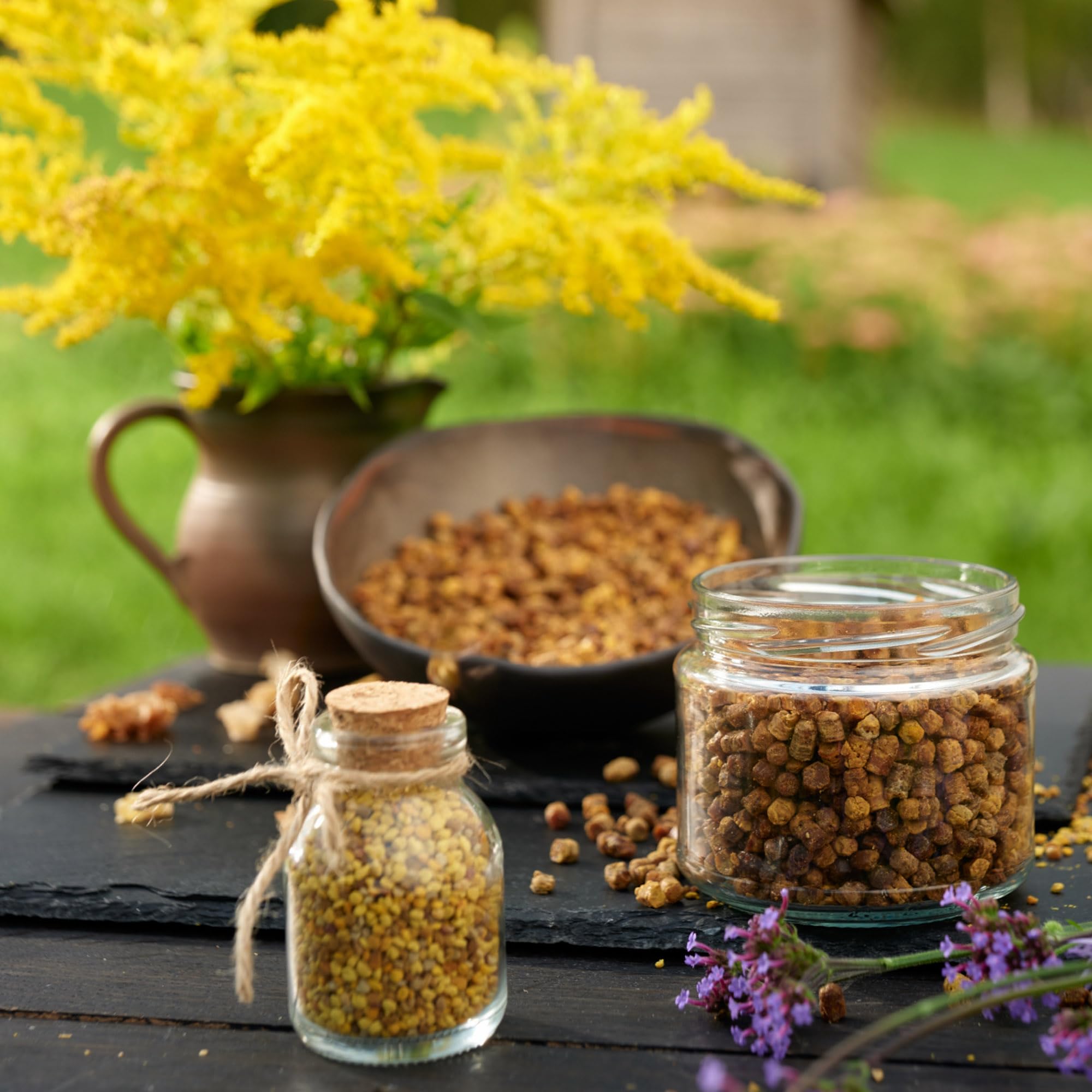 Earthbreath Pan de abeja 170g - Polen de abeja fermentado naturalmente - Perga / ambrosia natural pura y cruda - Libre de cualquier aditivo artificial