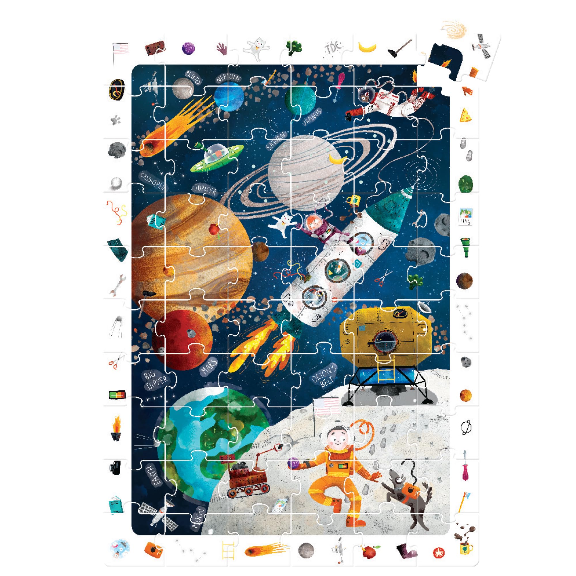 Banana Panda OBSERVATION PUZZLE SPACE AGE 4, mehrfarbig