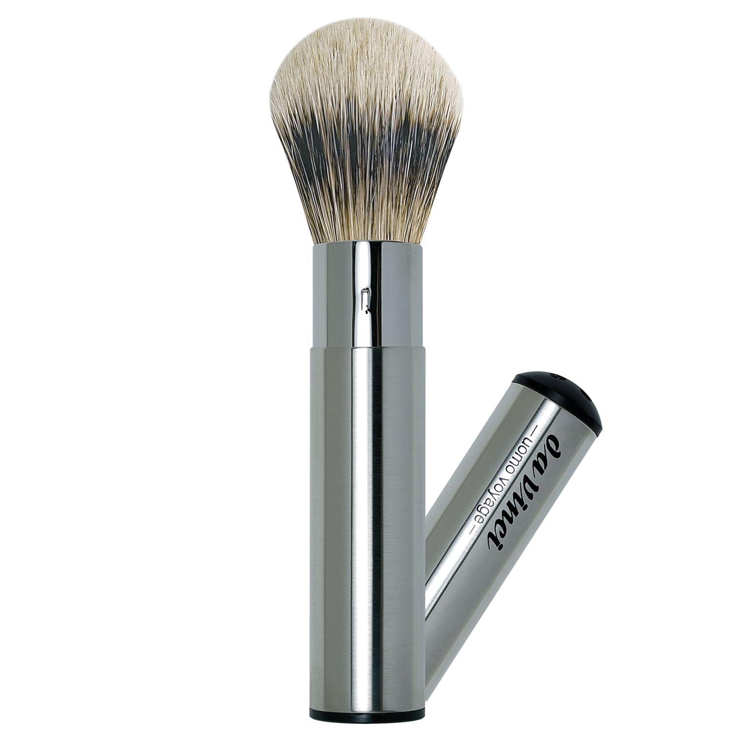 da Vinci Shaving Series 275 UOMO Synique Shaving Brush, Synthetic with Retractable Metal Handle, 18mm