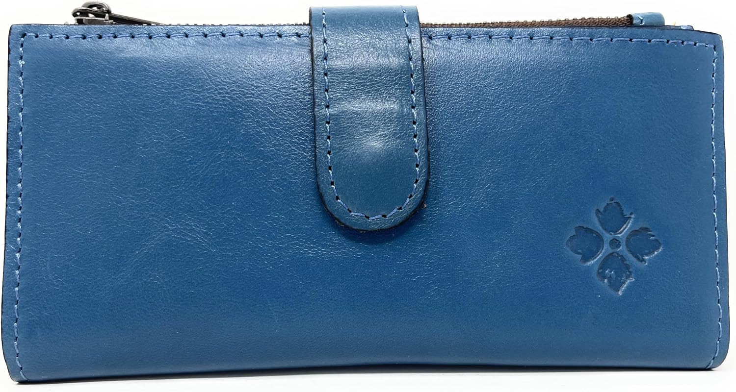 Patricia Nash Leather Nazari Bifold Wallet, Safflower Blue