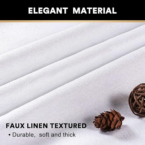 Miniatura 180 de PrinceDeco Cortinas opacas 100% para dormitorio, cortina de lino para puerta corrediza de cristal, cortinas opacas extra anchas con ojales Arena