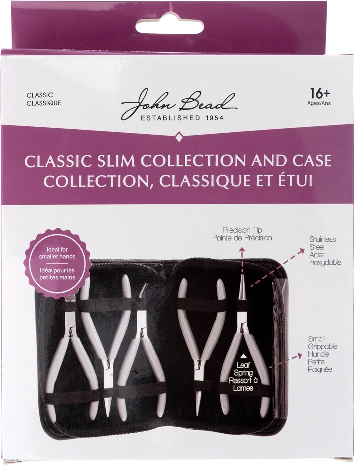 John Bead Classic Slim 4.75in Plier Kit | Multi Purpose Tool | Jewelry Tool | Stainless Steel