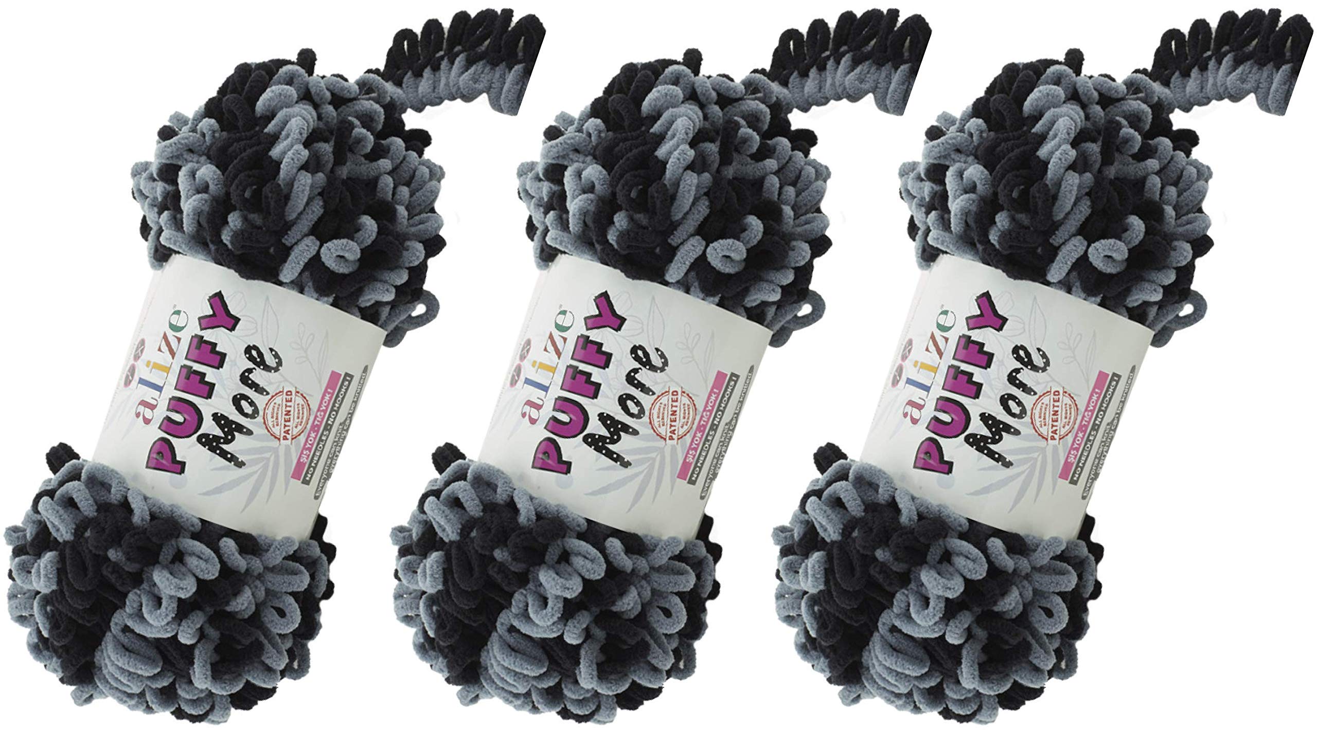 Alize Puffy Loop Garen Meer Garen Lot van 3skn 16oz 38yds 100% Micropolyester Geen Naalden Geen Haken Zachte Garen Deken Garen, Fluwelen Garen, Gemakkelijk Breien Garen (6261