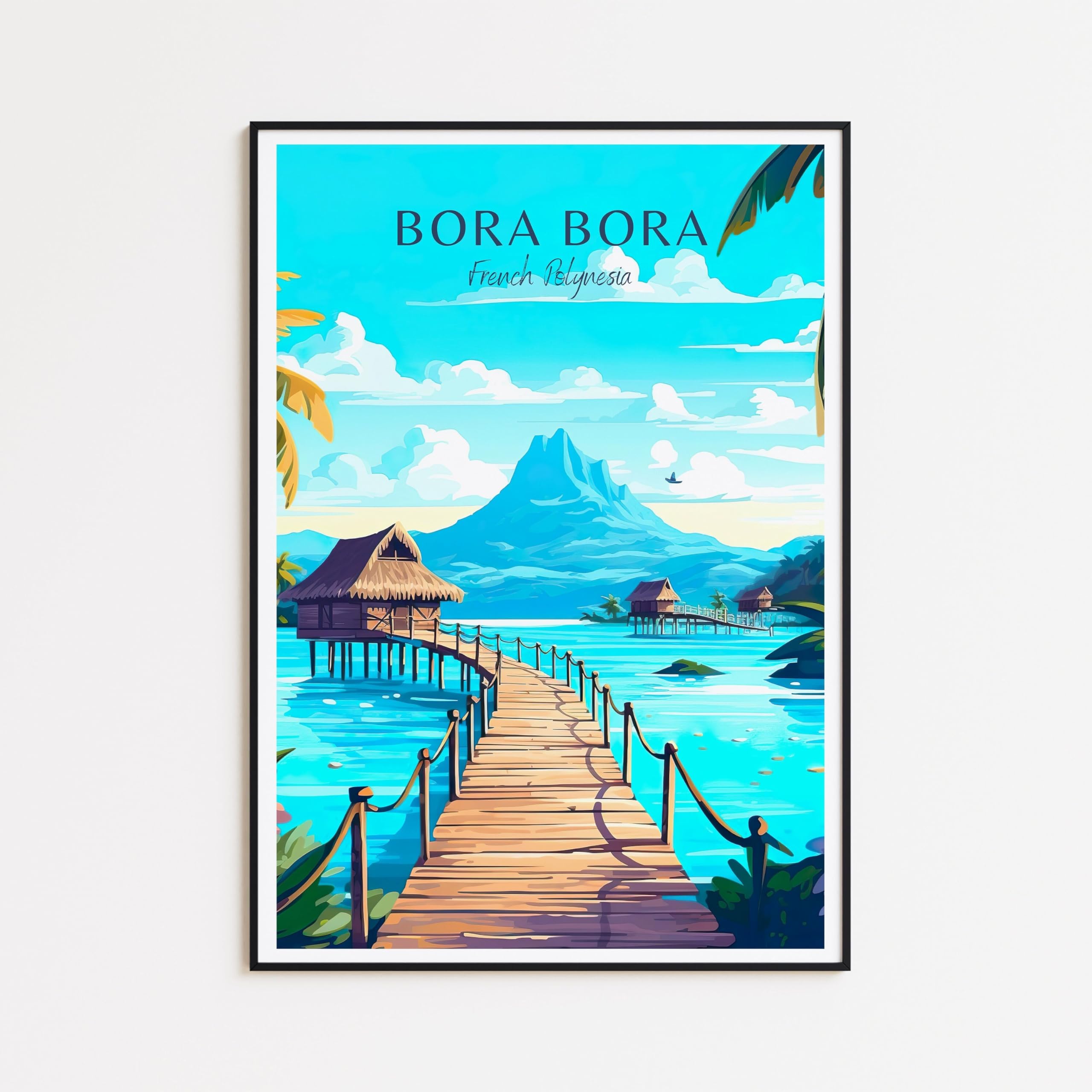 Amazon.com: Bora Bora Travel Poster Poster Vintage Travel Retro