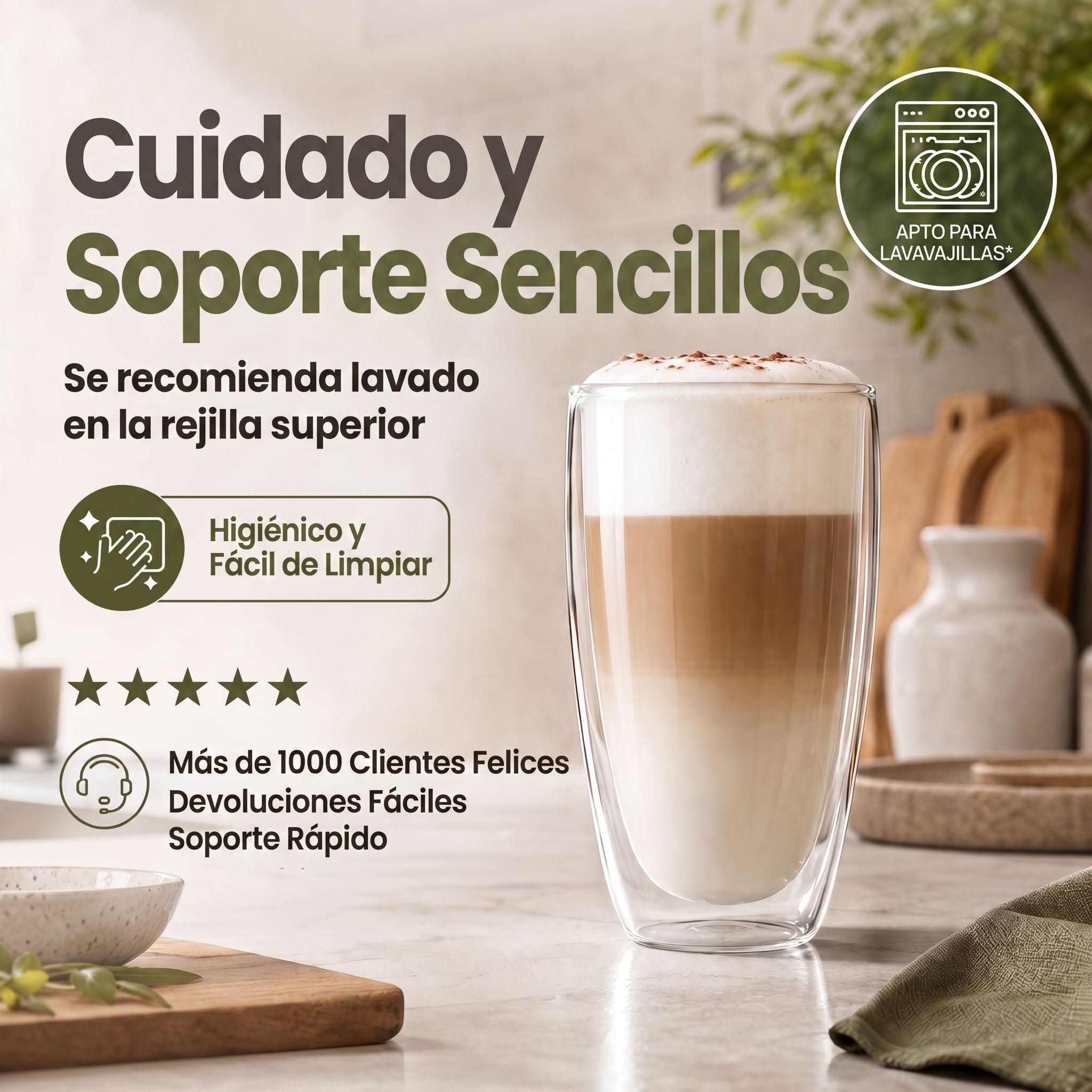 Dimono® Vaso de vidrio borosilicato de doble pared Vaso de agua Latte Macchiato Vaso largo para bebidas y cócteles (12 piezas vaso largo)