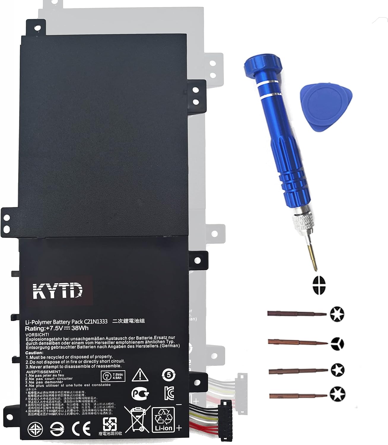 C21N1333 Battery for Asus Transformer Book Flip TP550 TP550L TP550LA TP550LD TP550LJ R554L Series for 0B200-00860400 -00860200 C21NI333 38Wh 7.5V