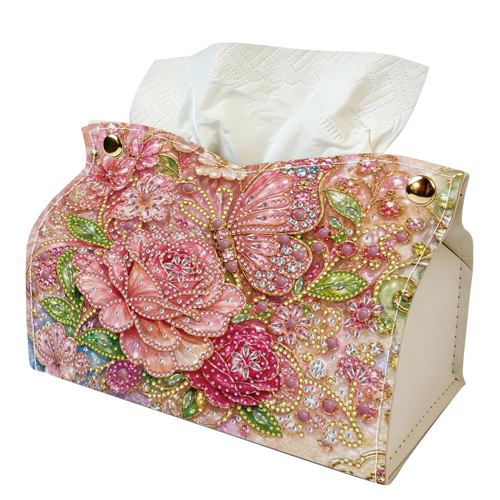 Ecogleam Pink Pearl Rose Butterfly 24Cm Diy Diamond Painting