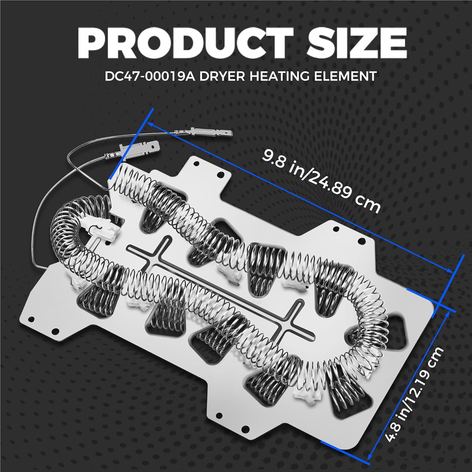 2026 Upgraded DC47-00019A Dryer Heating Element DC96-00887A DC47-00016A DC47-00018A DC32-00007A Thermal Fuse Fit for Samsung Dryer Replaces DVE50R5200W/A3 DV40J3000EW/A2 DV42H5000EW/A3 DV45H7000EW/A2
