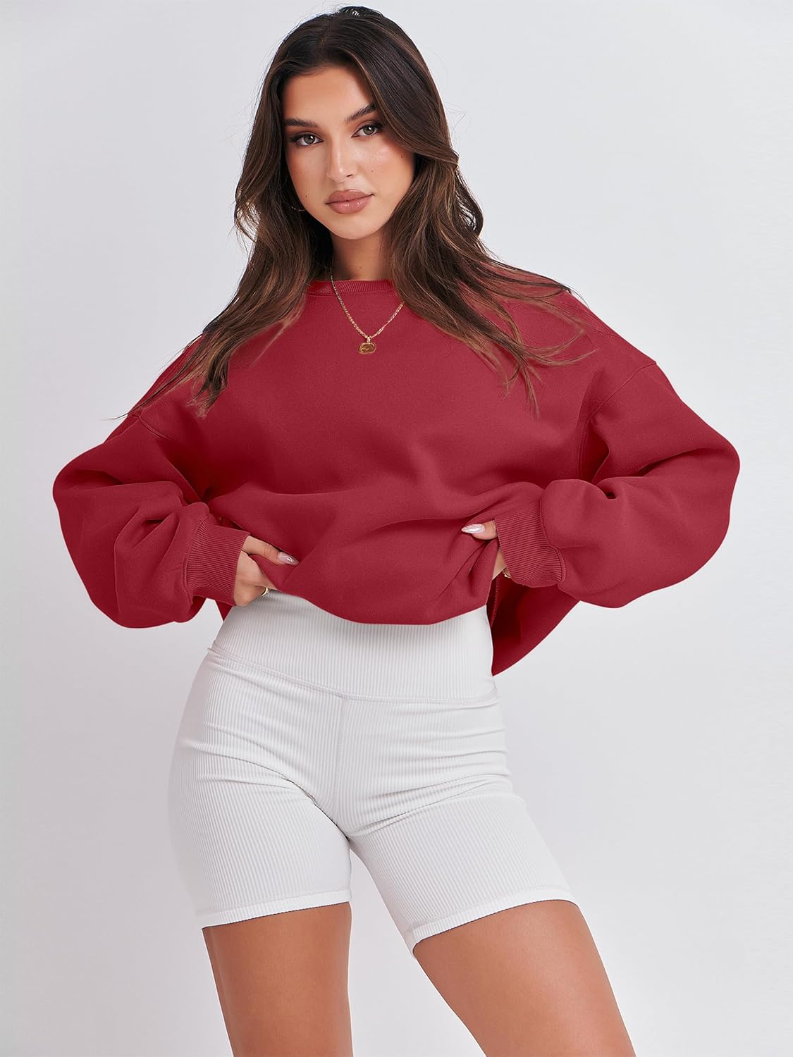 ANRABESS Womens Sweatshirts Crewneck Fleece Oversized Pullover Sweater Spring Winter Cute Tops Teen Girls Preppy Clothes 2026 - Image 3