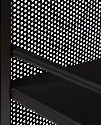 Miniatura 9 de Kate and Laurel Piazza - Carrito de almacenamiento delgado decorativo, 18 x 7 x 30 pulgadas, madera natural y negro, carrito decorativo estrecho con