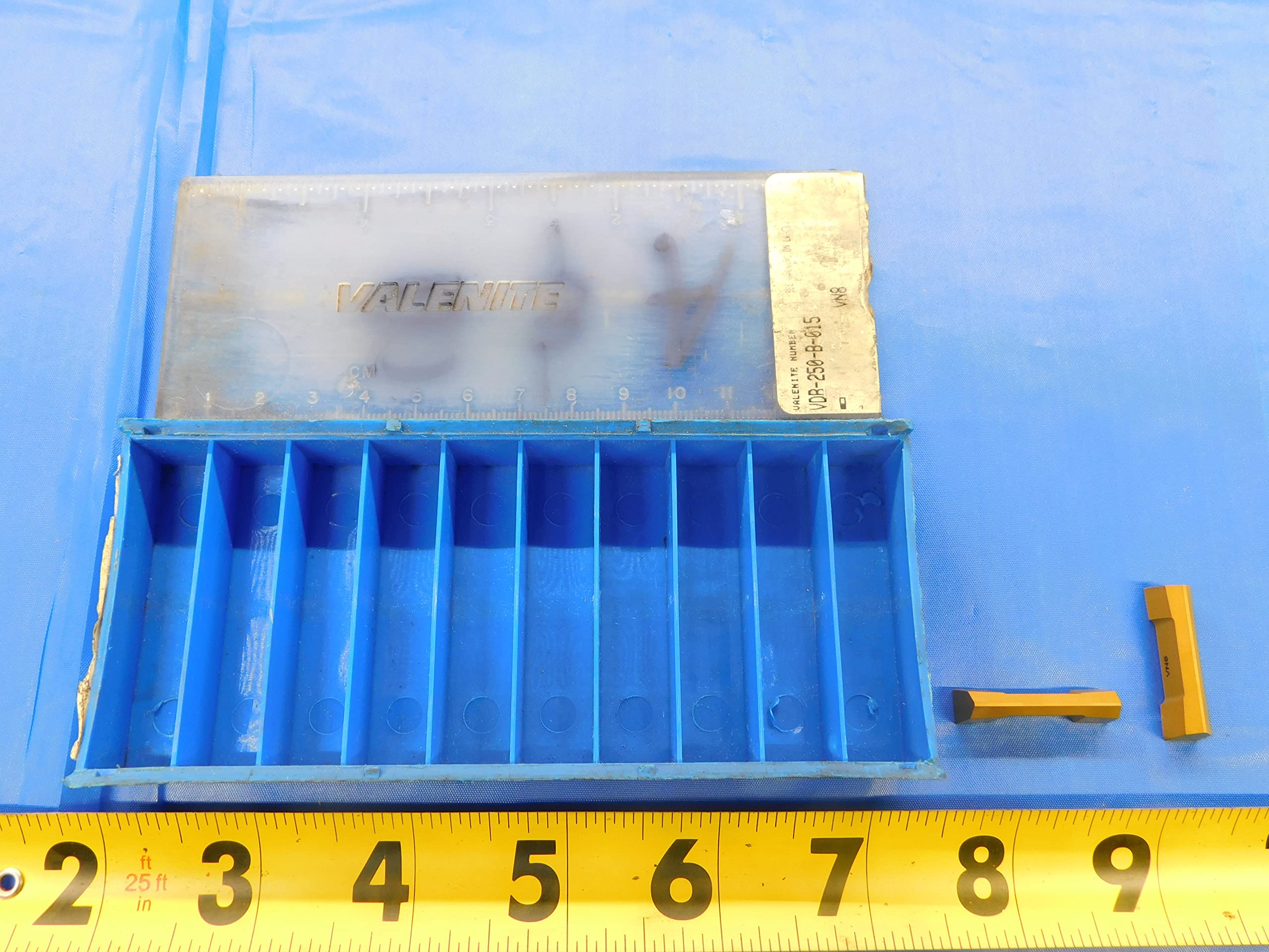2PCS New VALENITE VDB-250-B-015 VN8 TiN Coated Carbide Grooving Inserts DOGBONE - MB7851AW2