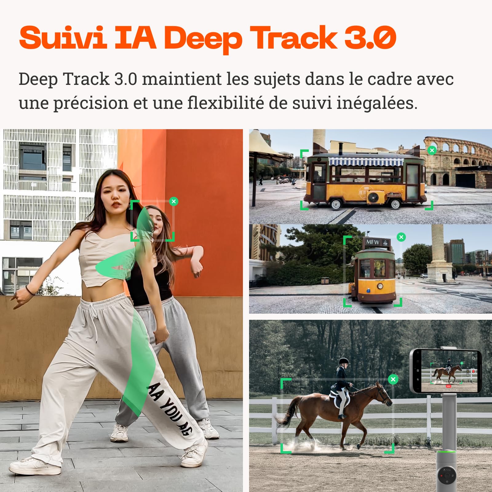Insta360 Flow Pro Pack standard - Stabilisateur pour smartphone alimenté par l'IA, compatible Apple DockKit, suivi panoramique infini à 360º, stabilisation 3 axes, trépied intégré, portable et pliable