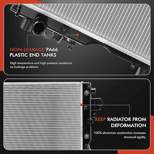 Miniatura 5 de A-Premium Conjunto de radiador de refrigerante del motor compatible con Toyota LandCruiser Prado 2015-2021, AWD, transmisión automática