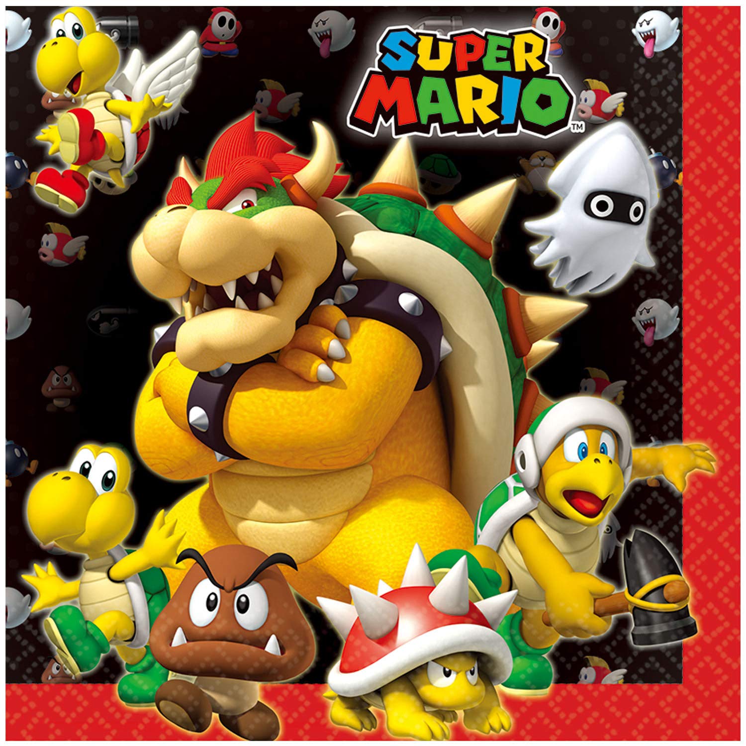 (PKT) Super Mario Luncheon Napkins 33cm (16 pk)
