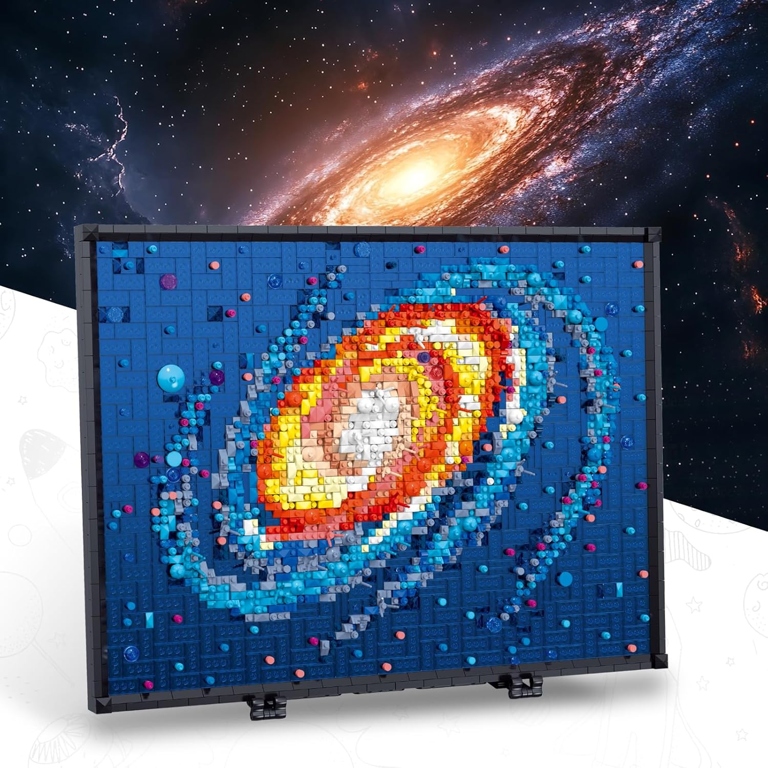 HSANHE Micro Mini Art The Milky Way Galaxy Building Set for Adults, Not Compatible with 3D Wall Art, Unique Home Wall Decor or Table Display, Creative Birthday Gift Toy for Adult 14+