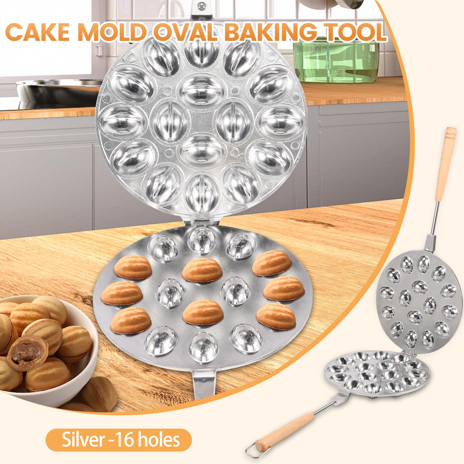 Stampo per biscotti a forma di noce: stampo per biscotti a forma di