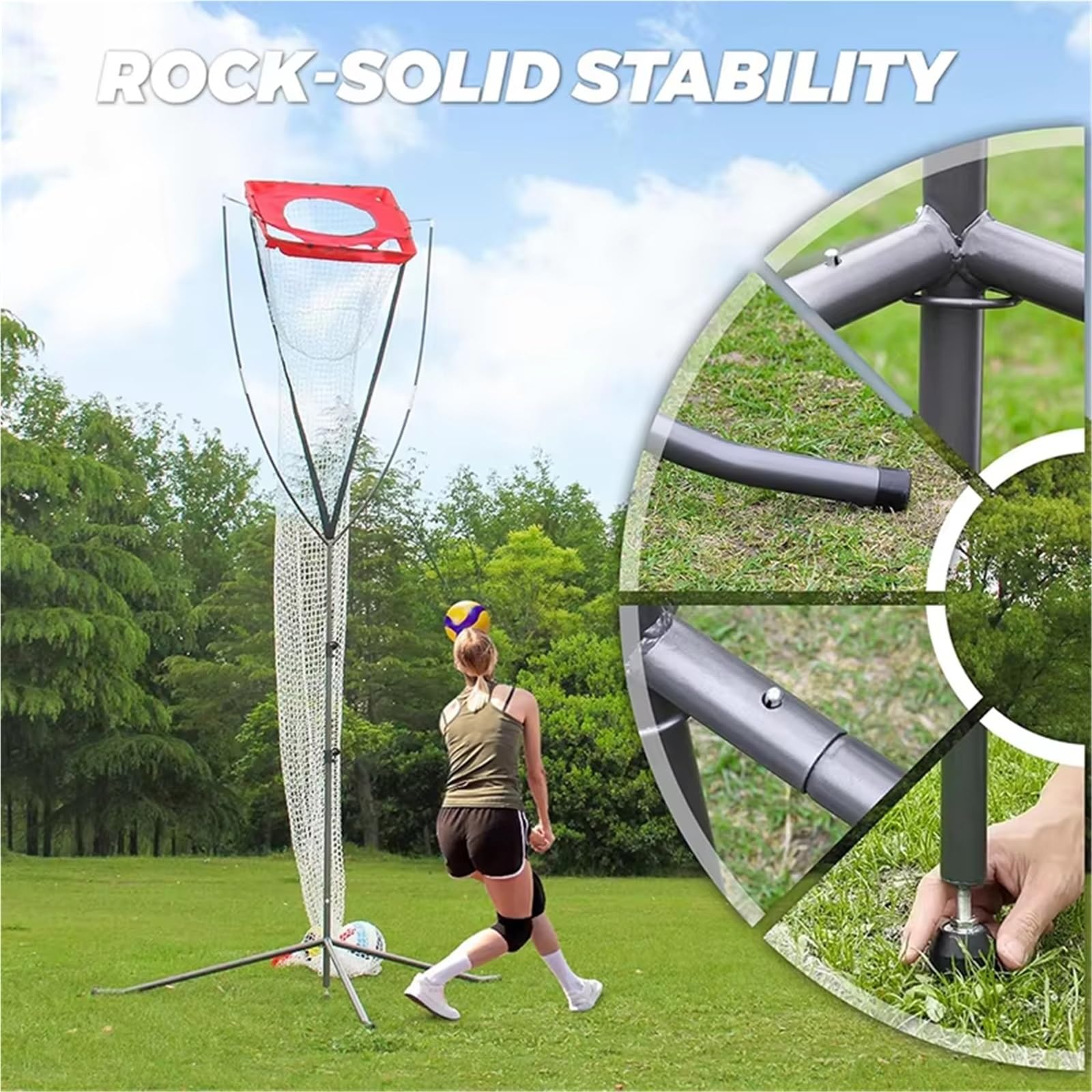 Red de entrenamiento for colocador de voleibol, red de objetivo de voleibol con altura y ángulo ajustables, equipo de entrenamiento de voleibol for saques, remates, colocación, práctica en interiores