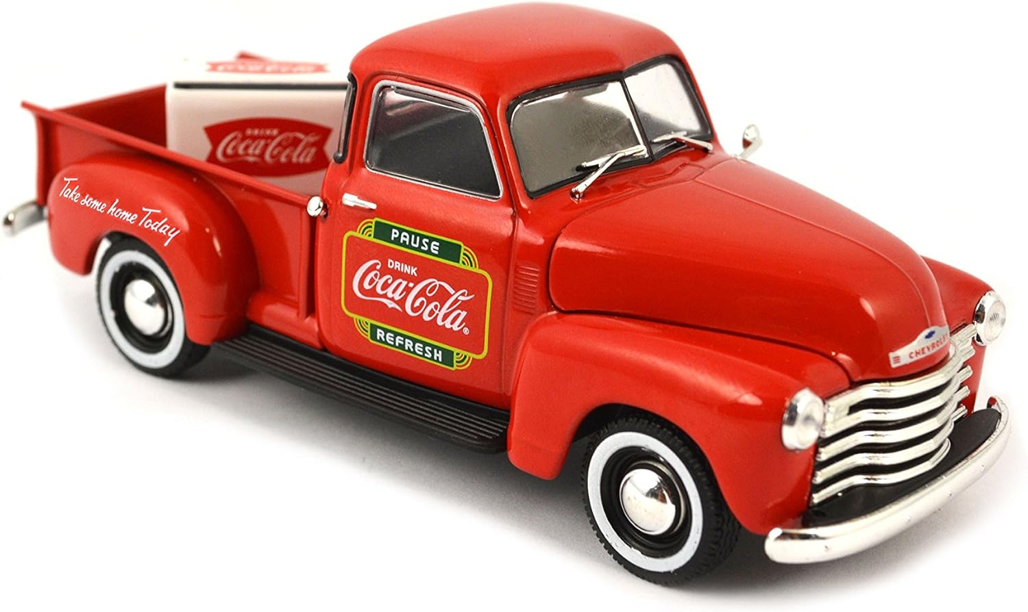Coca-Cola 1/43 1953 Chevy Pickup with Metal Cooler , Collectible