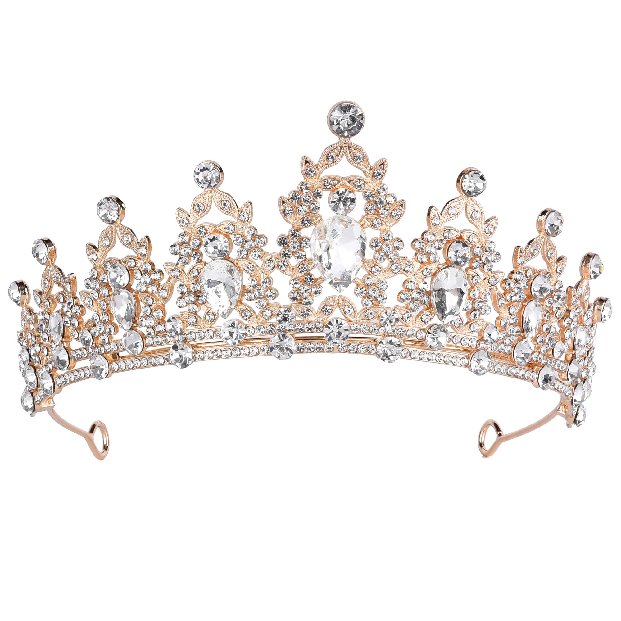 Green Wedding Tiara for Women,Queen Crown and Tiaras Princess Crown for Women and Girls Crystal Headbands for Bridal