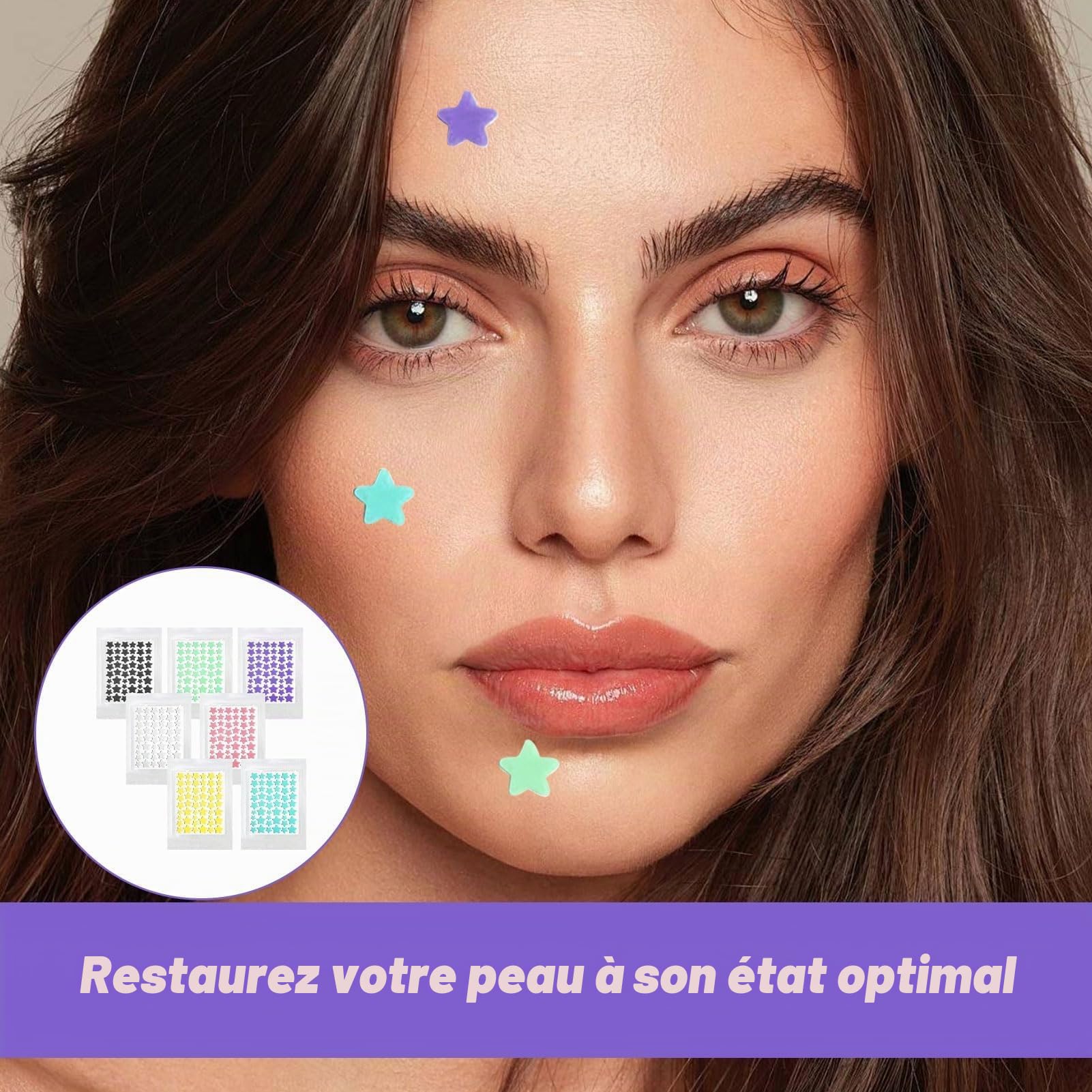 Pimple Patches, 408 pièces Pa tch Bouton Invisible Naturel Hydrocolloïde Acné Pa tch utilisation de jour et de nuit, Patch Bouton Etoile, Pimple Patch Star, Avec Huile De Tea Tree Et Acide Salicylique