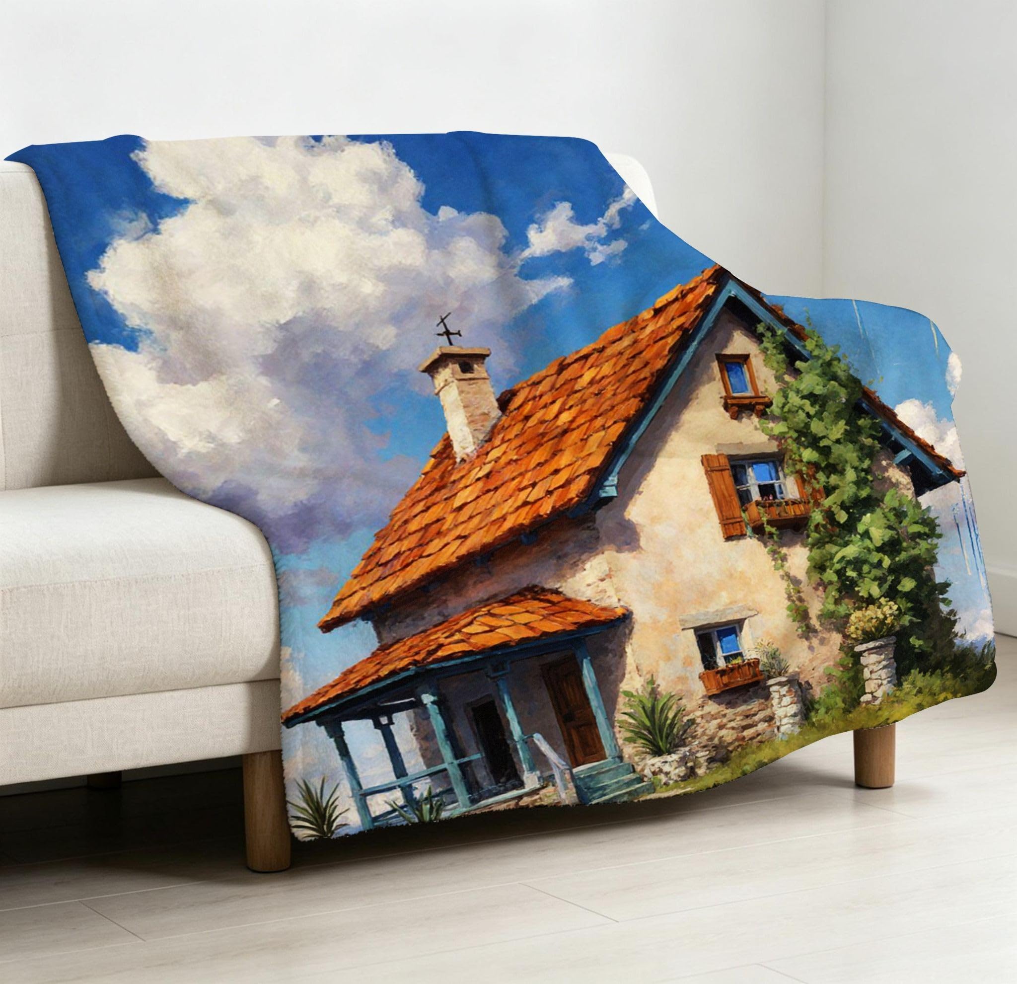 Manta Grande 180x220 cm Casa Nube Blanca Polar Franela Térmica-A132