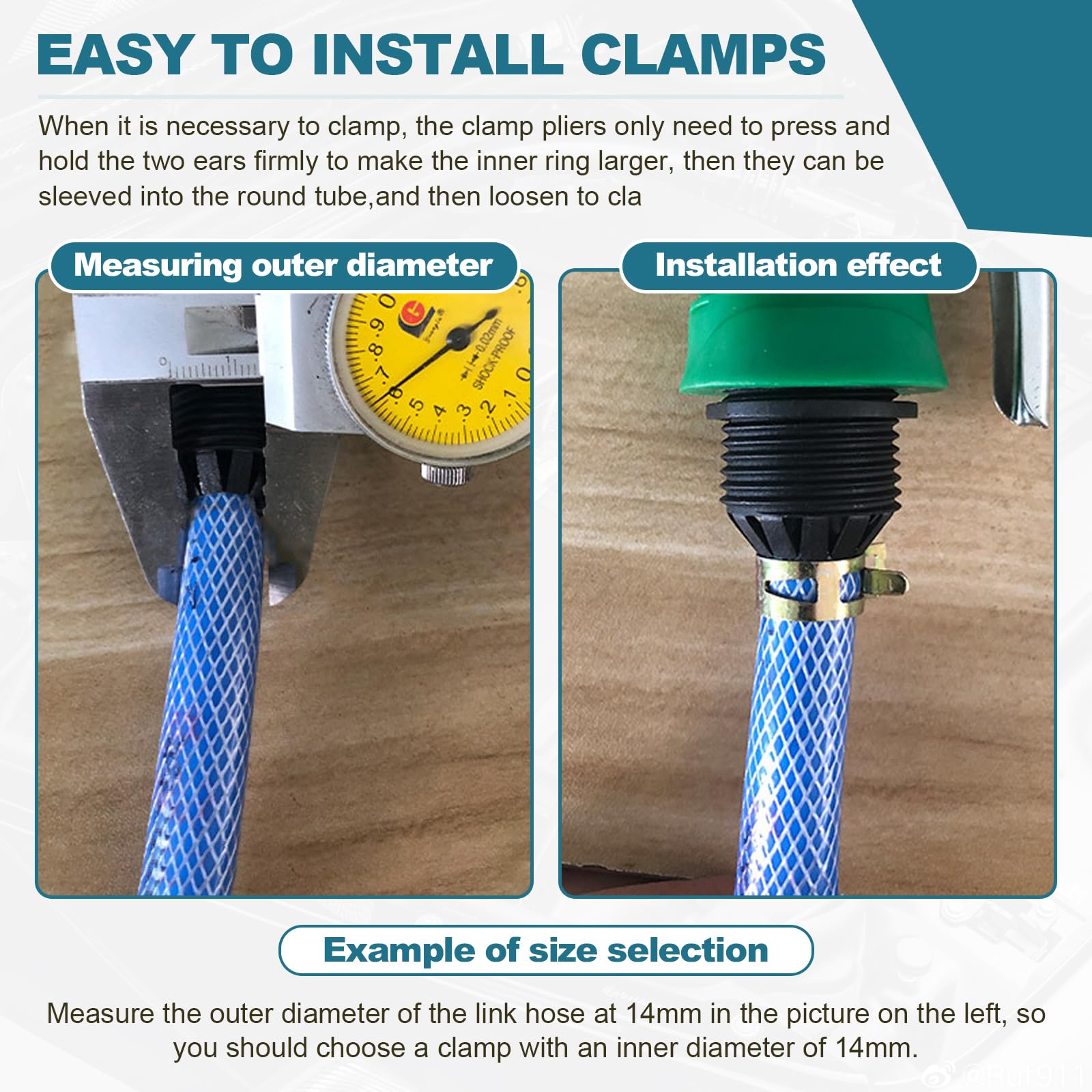 Morsetto Del Separatore Del Tubo 6AN, Morsetto Di Montaggio Della Linea Del Carburante AN6 10PCS Adattatore Di Raccordo Del Tubo Di Alluminio, Morsetto Di Alluminio Del Tubo Nero - Foto 2