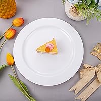 Vista 62 de I00000 60PCS Clear Gold Dessert Plates, Clear Plastic Plates with Gold Rim 7 Inch, Fancy Disposable Wedding Plate Heavy Duty for Thanksgiving