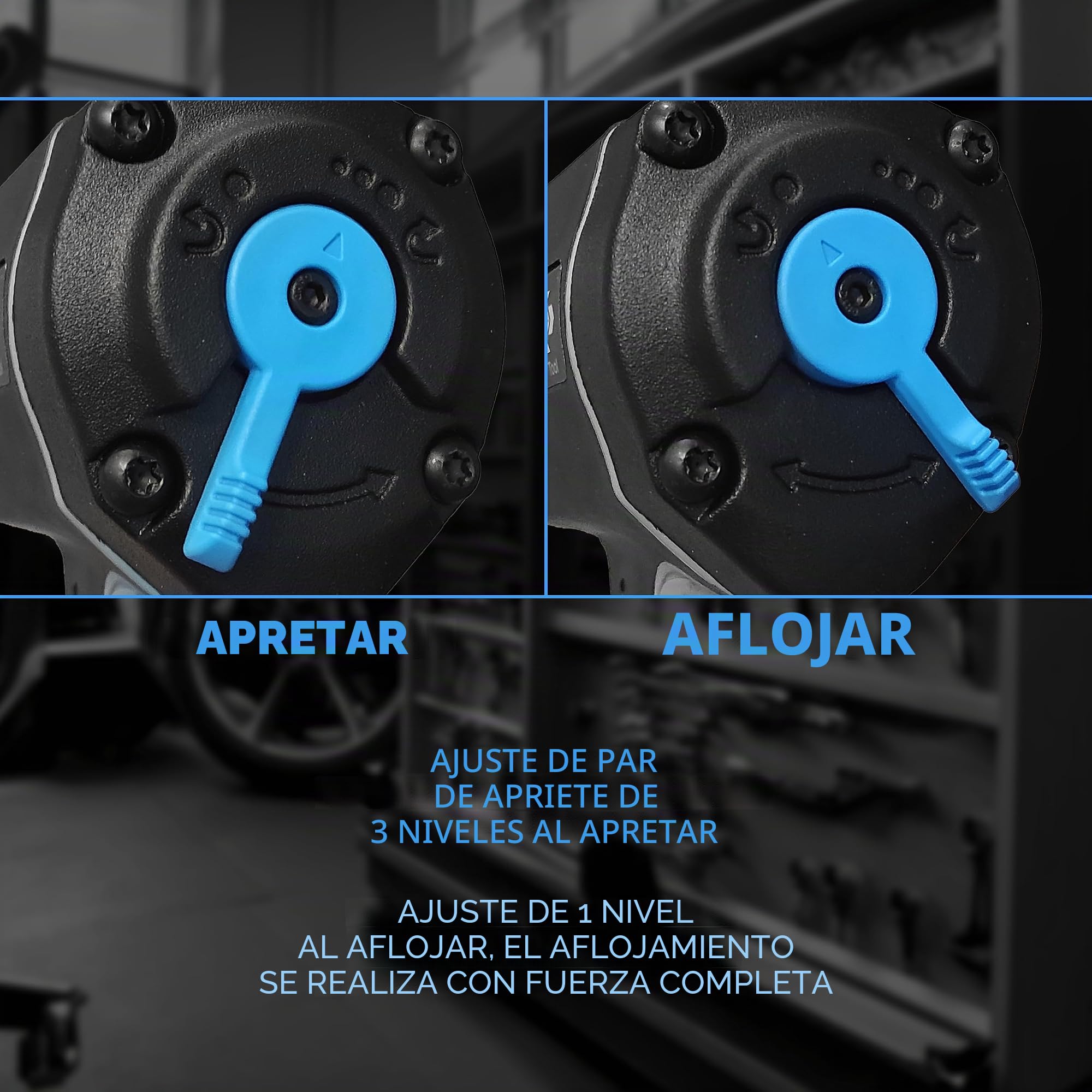 Stix Automotive Equipment Llave de impacto neumática 1/2" - Llave de Impacto de Aire 1700Nm - conexión de aire 1/4" - llave neumática