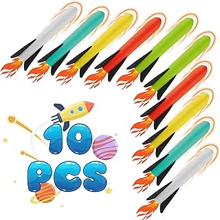 FOSUBOO 10 Foam Replacement Rocket Toys, Outdoor Garden Games for Children, Outdoor Toys from 3+ Years, Gifts for Boys and Girls