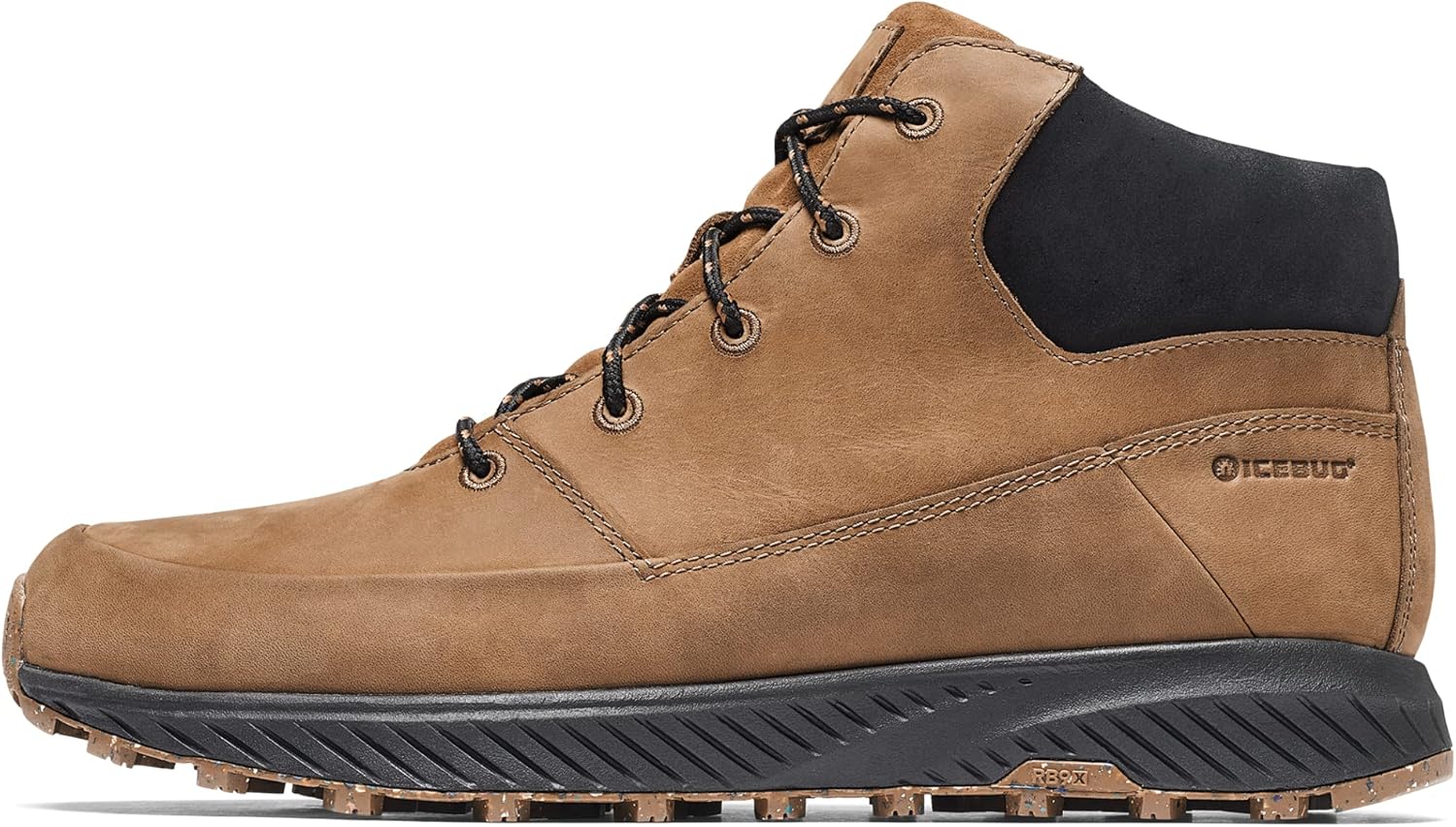 Icebug Larvik Biosole Leather Midcut Walking Shoe with Grip Sole