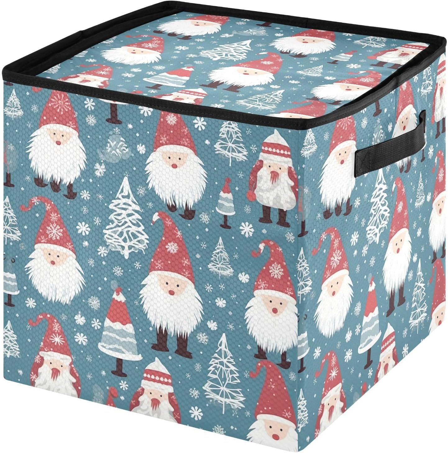 Christmas Gnomes Blue Christmas Ornament Storage Box for Next Season Holiday Decorations Storage Container with Adjustable Dividers & Lid Lidded Storage Bins for Decor Ornaments Balls Organizing