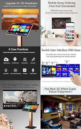 Miniatura 5 de TSRPLUS109-8TB HDD 156K Mandarín cantonés Taiwanés Inglés Janpanese Canciones de DVD coreano 22 "Pantalla táctil Reproductor de karaoke Descarga
