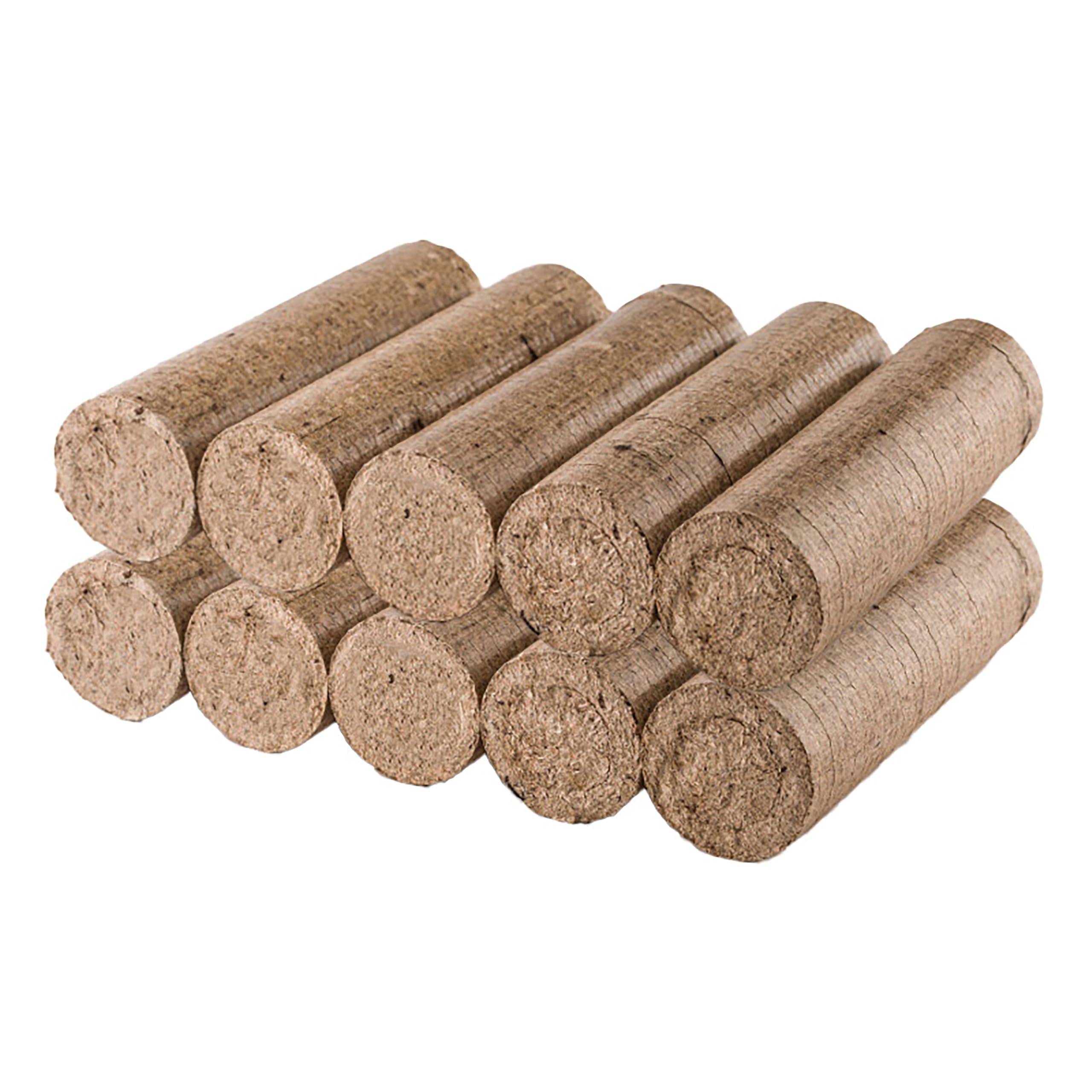 Simpa Brown Wood Fuel Briquettes 18-20Kg. 100% Wood. Long Lasting Slow Burning Pack Of 10 Fuel Logs