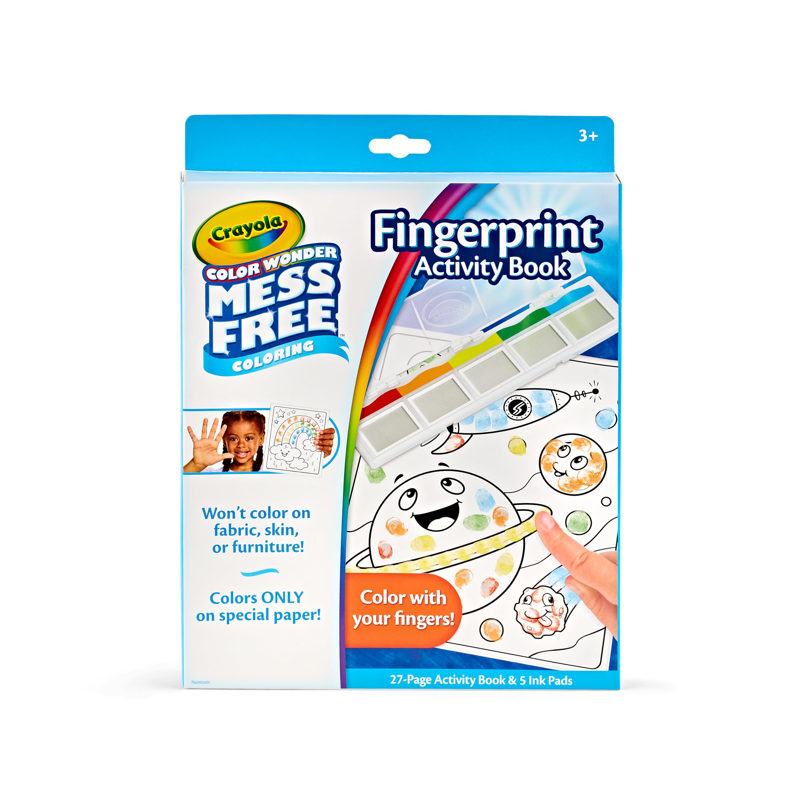 Color Wonder Mess Free Fingerprint Book, Toddler Finger Painting