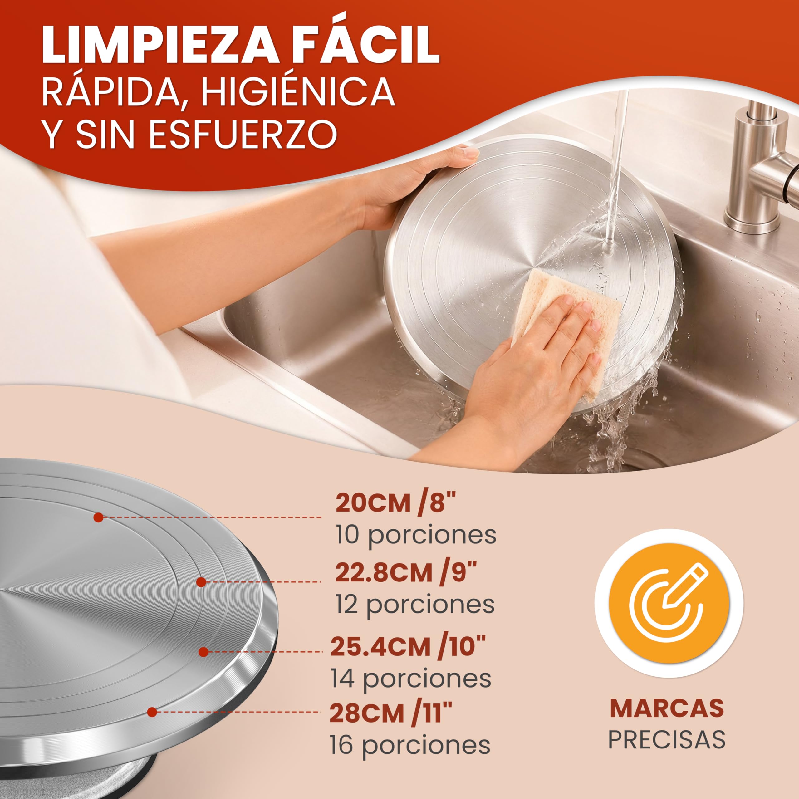 Plato giratorio profesional para tartas, 30 cm, de aluminio, con base antideslizante, placa giratoria de alta calidad para decorar tartas, accesorios de repostería, idea de regalo