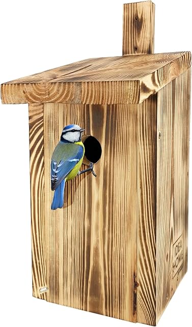 Leviatan Leviatan IDEA HOME PARIDAE Nistkasten für Meisen, Massivholz, Einflugloch 33 mm, verschraubt, wetterfest — Vogelhäuser