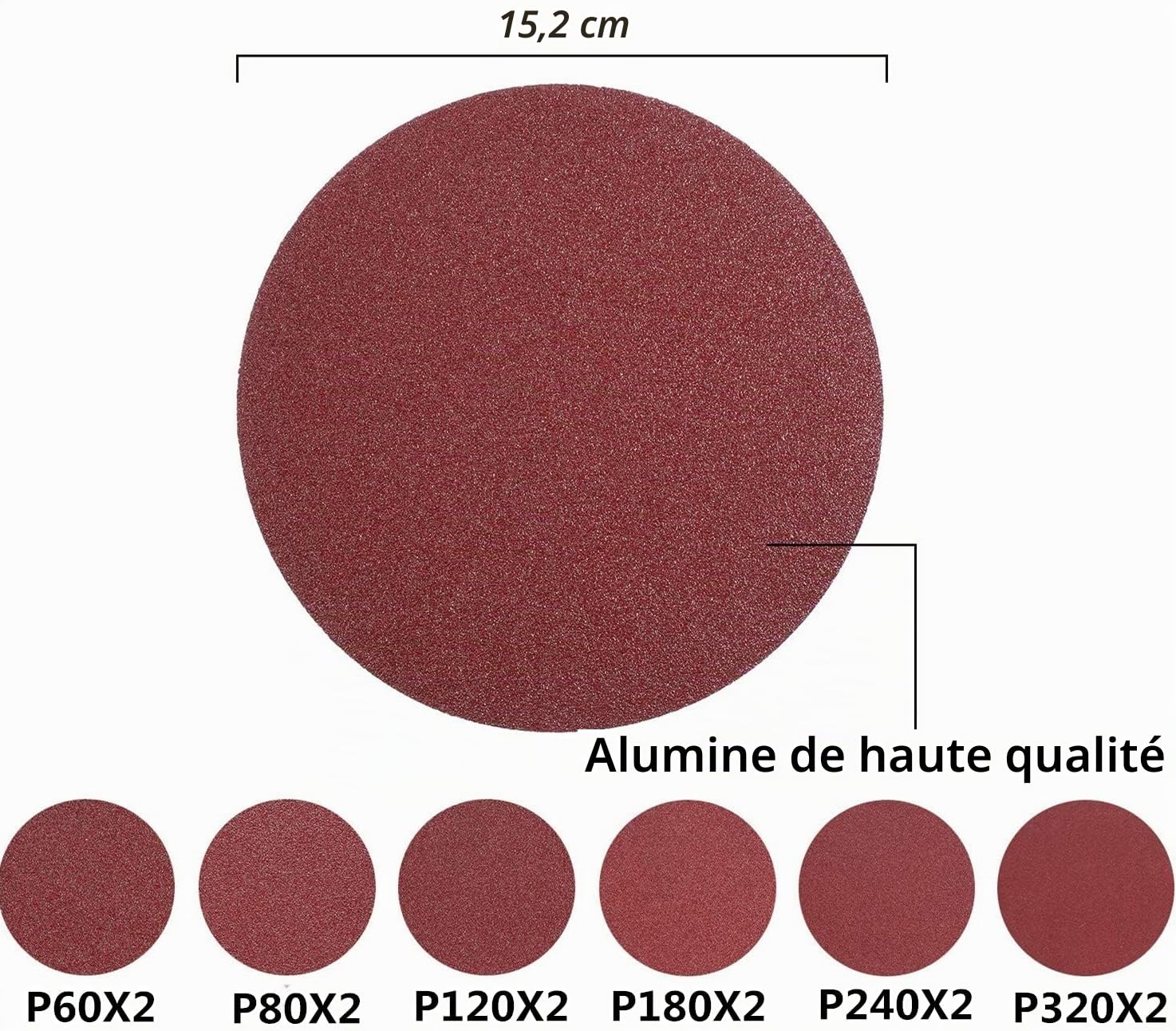 22 pièces Kit de Ponceuses à Bande.100 x 915 mm Bande Abrasive Chaque 2X80/120/150/240/400.Lot de 12 disques abrasifs Autocollants 150 mm Chaque 2X60/80/120/180/240/320 Bandes Abrasives Mixte -FEIHU