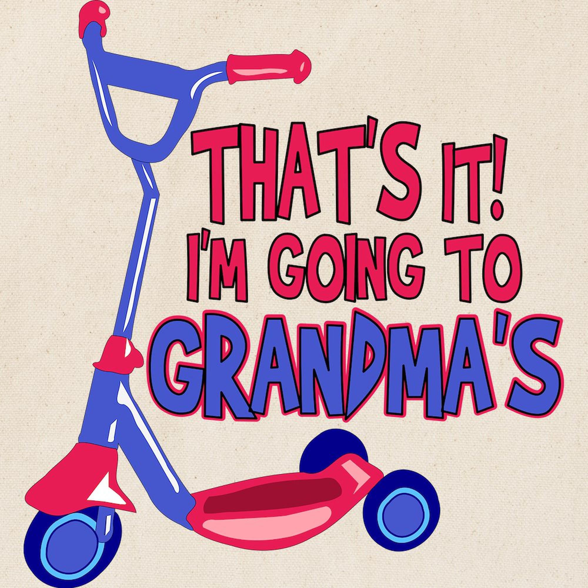 CafePress Going To Grandma's Tote Bag Reusable Natural Beige Canvas Shopping Bag