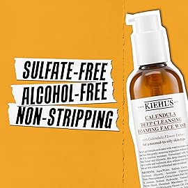 Kiehl\'s Calendula Deep Cleansing Face Wash, Balances Skin While Gently Removing Impurities, Soothing and Refreshing, Boosts Moisture Barrier for Soft-Feeling Skin, Paraben + Sulfate Free - 7.8 fl oz