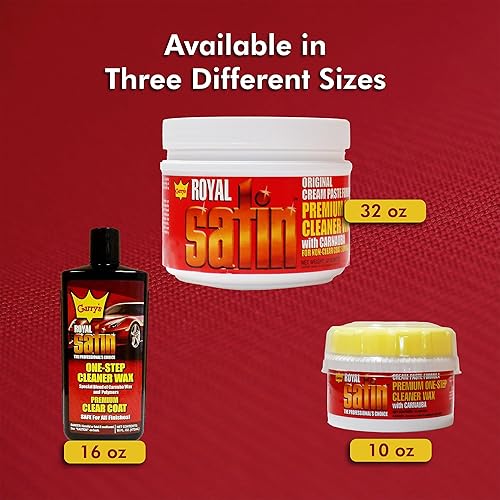 Miniatura 7 de Garry's Royal Satin - Cera limpiadora automotriz One Step - Eliminadora de oxidación y cera de restauración para automóviles, camiones y autobuses -
