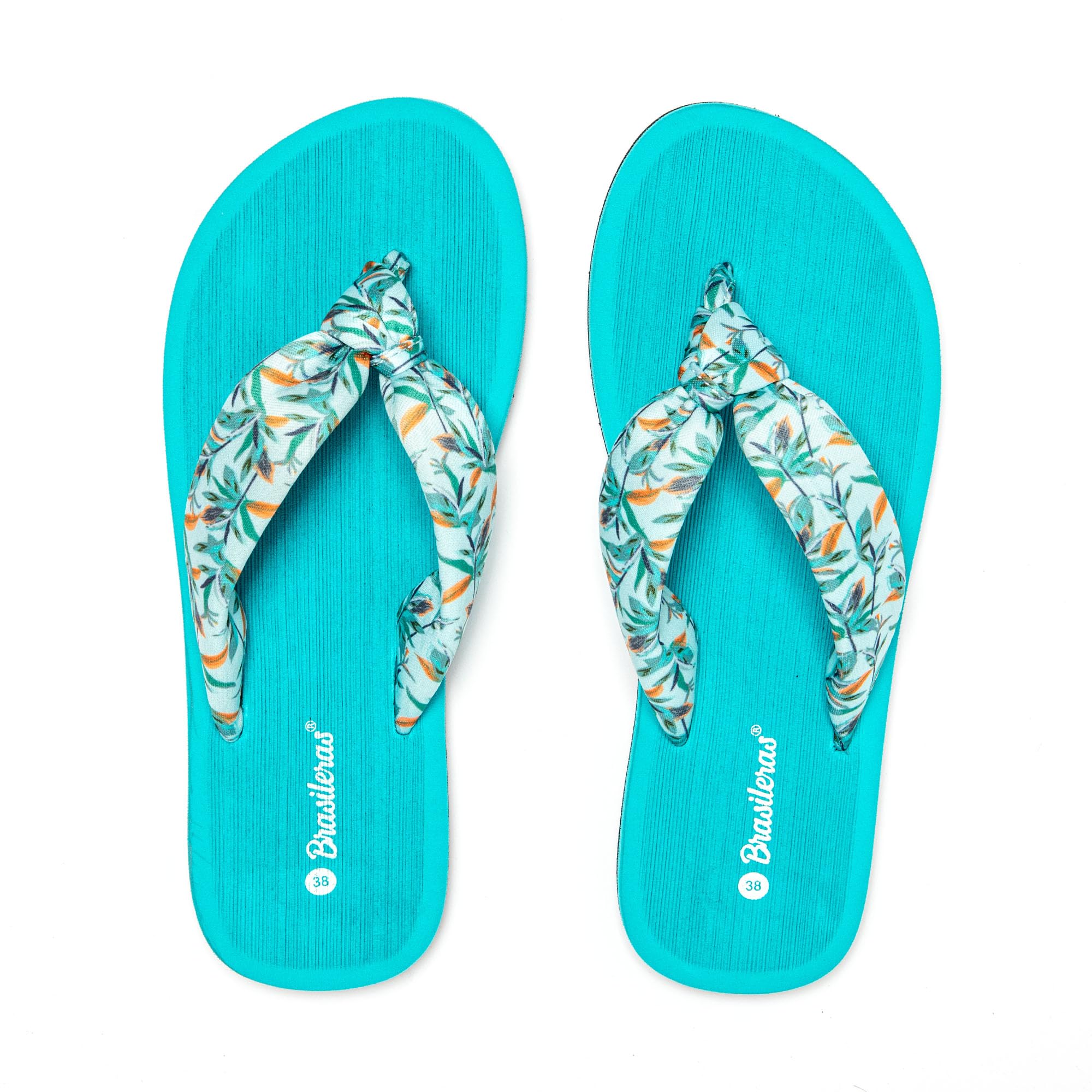 BRASILERAS Tongs Hibiscus Nudo pour Femme | Plage et piscine, semelle flexible, design léger, vacances, douche, été, camping, promenade et usage quotidien