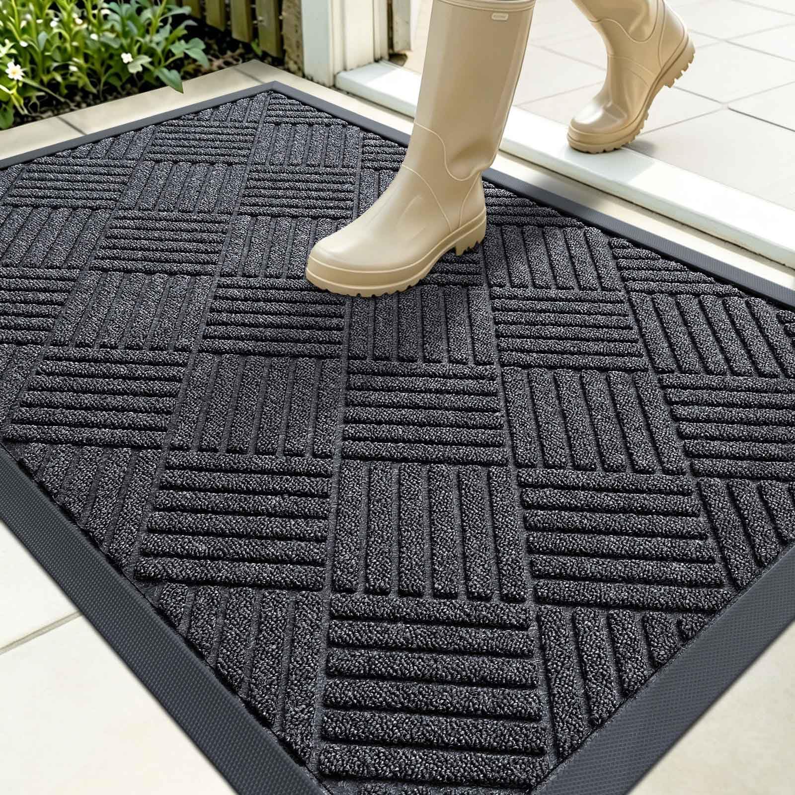 OLANLY Front Door Mat Outside Entrance 35x23, Waterproof Heavy-Duty Doormat