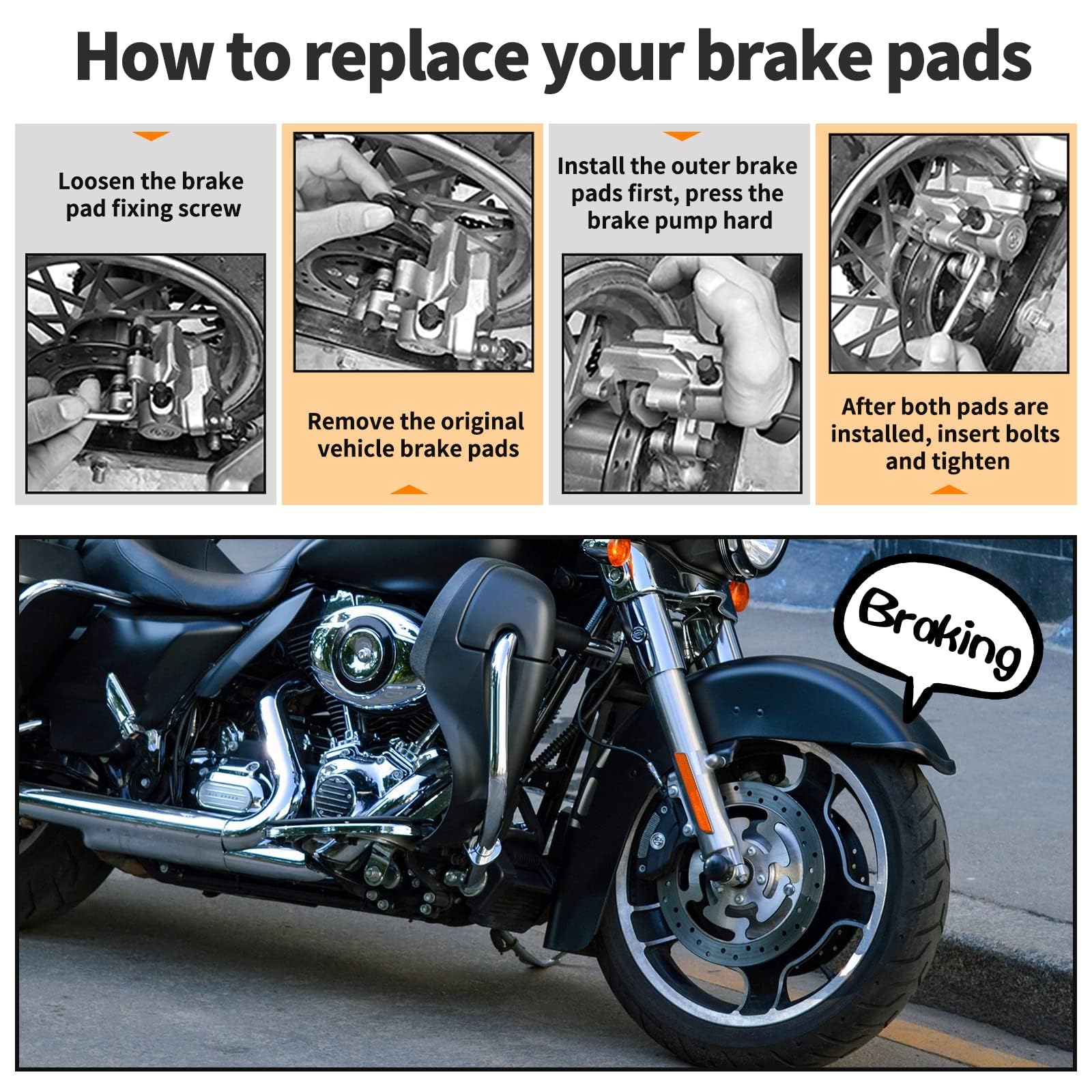 AHL 2 paires Motocyclette Plaquettes de Frein Avant/Arrière Compatible avec KAWASAKI KX 65 2000-2021