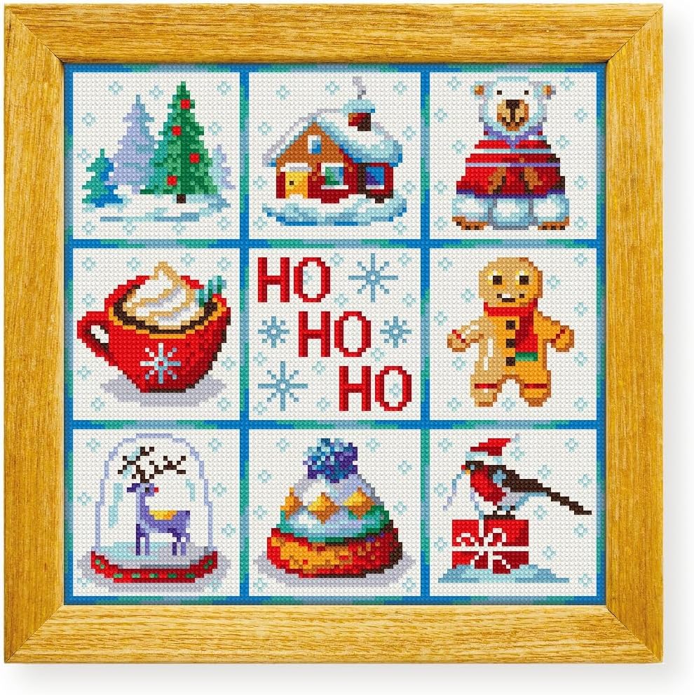 Awesome Pattern Studio Christmas Magic Winter Sampler DS1423, Diamond Painting Kit, Diamond Art Kits for Adults, Full Drill 5D Diamond Dots Kits. All Items Included.