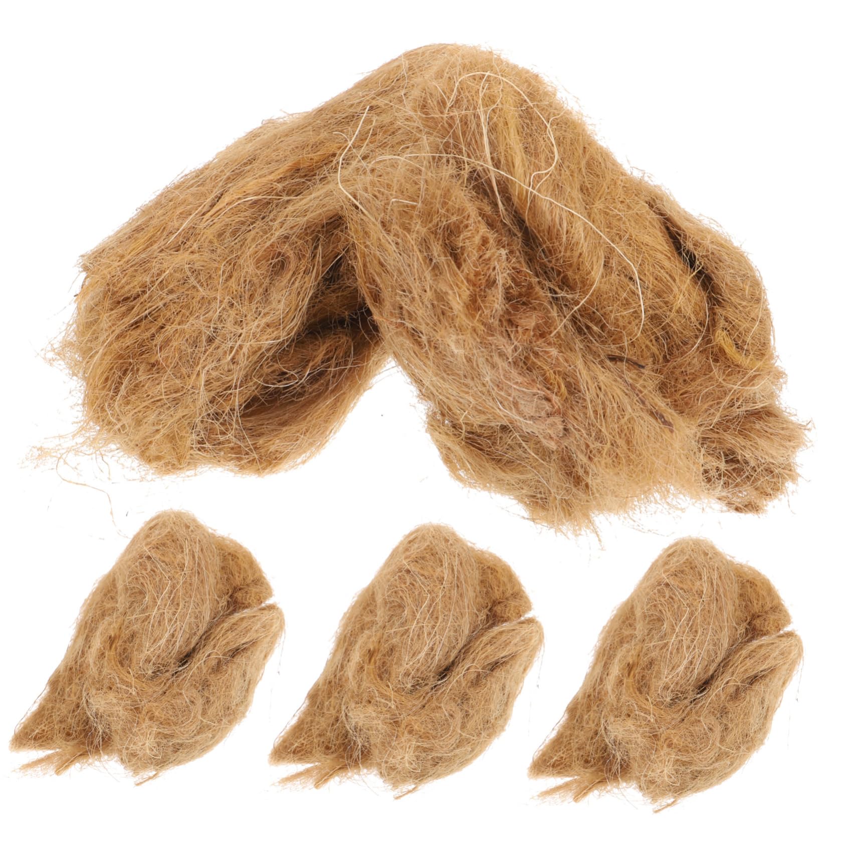 DECHOUS 4Pcs Natural Jute Fire Starters Convenient Camping Flame Tool for Outdoor Survival Lightweight Durable Fire Starter for Hiking Backpacking and Campfires