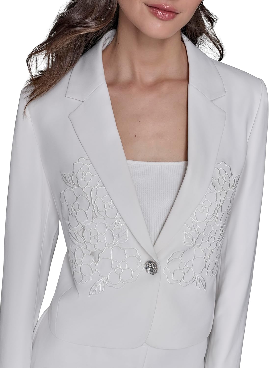 KARL LAGERFELD womens Cropped Long Sleeve Jacket - Image 5