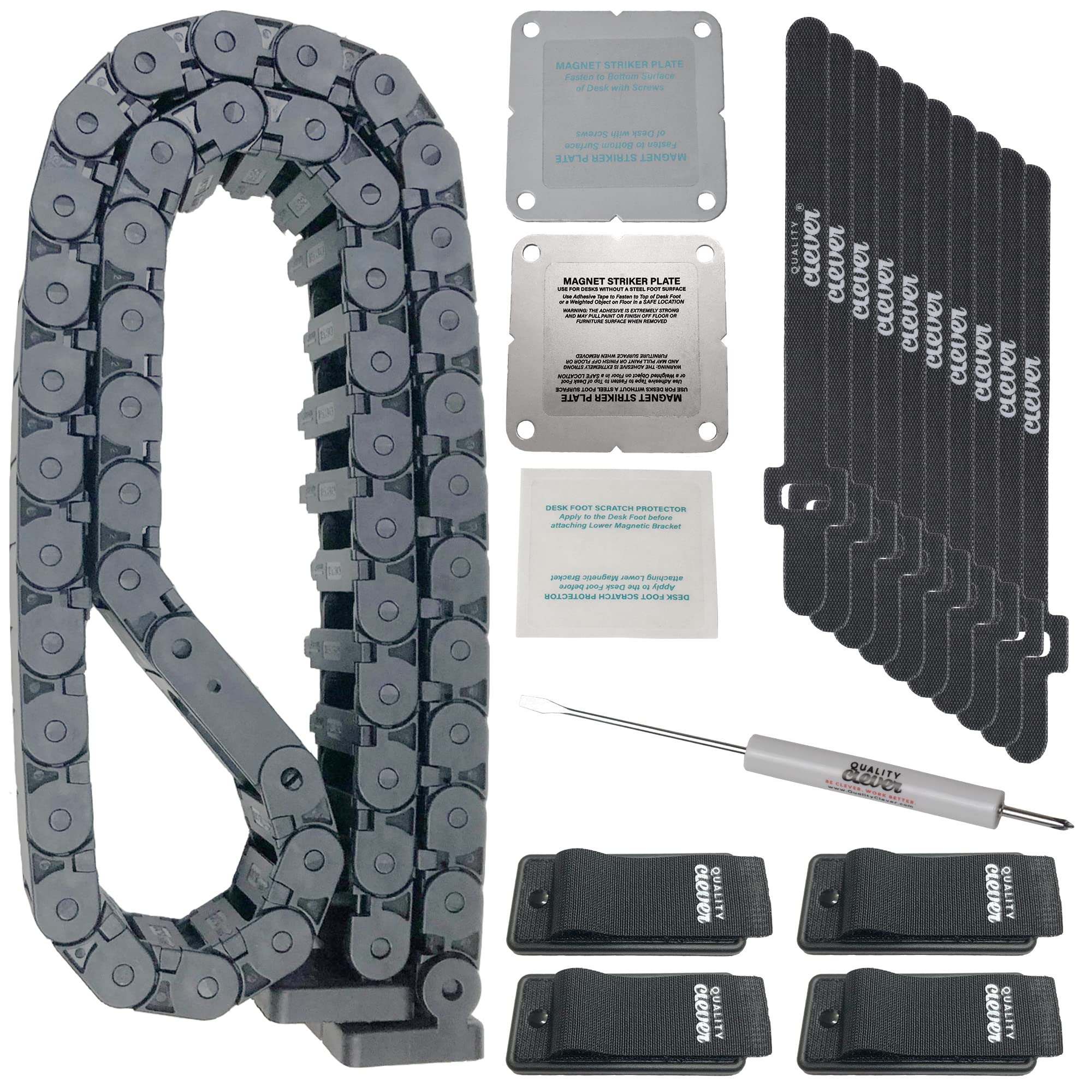 Buy PivyCordV Flex Chain Raceway Cable Management Solution for SitStand Variable Height Desks