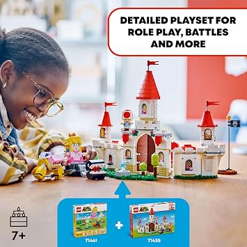 LEGO Super Mario Battle with Roy at Peachs Castle, Nintendo Character Mario Toy for Kids, Castle Toy & Adventure Set, Gift for Girls, Boys & Gamers Ages 7 and up, 71435