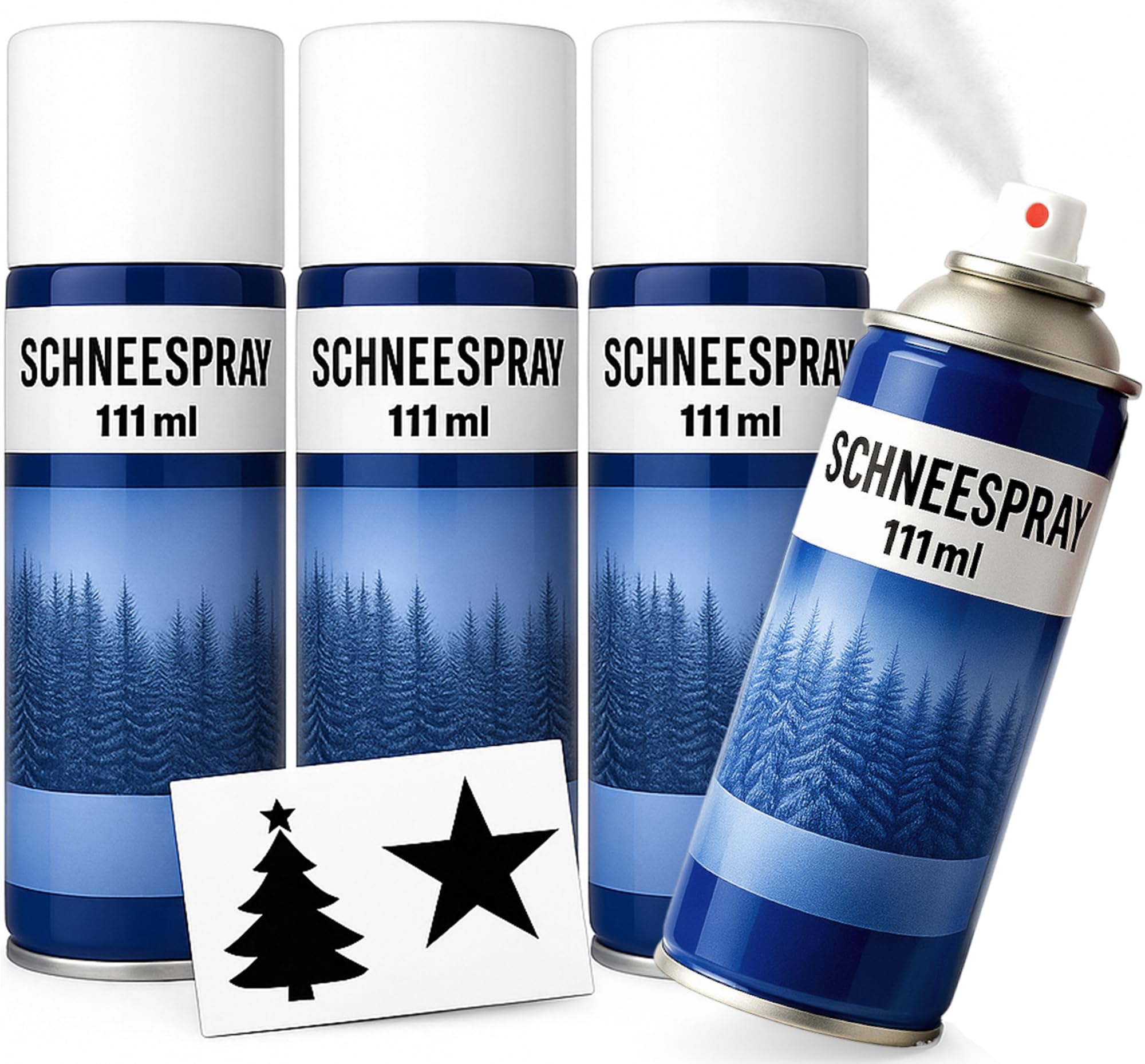 My-goodbuy24 4er Set Kunstschnee - Spraydose 111ml mit Dekoschnee -  Schneespray zum Dekorieren zu Weihnachten - Fensterspray Sphschnee -  Knstlicher ...