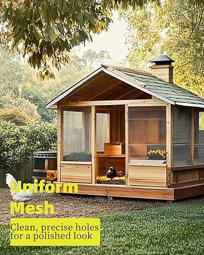 Miniatura 5 de Seboss Paño de hardware de 14 de pulgada de calibre 23 de 48 pulgadas x 50 pies, galvanizado en caliente después de la soldadura, rollo de malla de